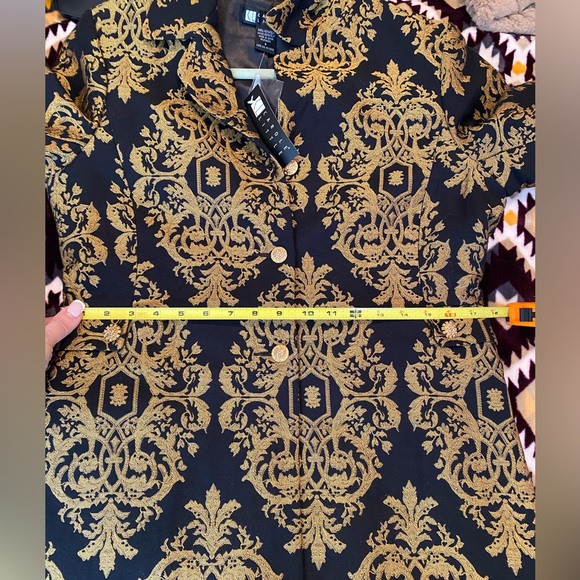 Carole Little black and gold long jacket w/crystal buttons in size 8. NWT - Picture 10 of 15